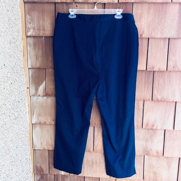 Lauren Ralph Lauren Navy Pants Flat Front Women’s Size 16  Cotton Straight Leg - Picture 7 of 8